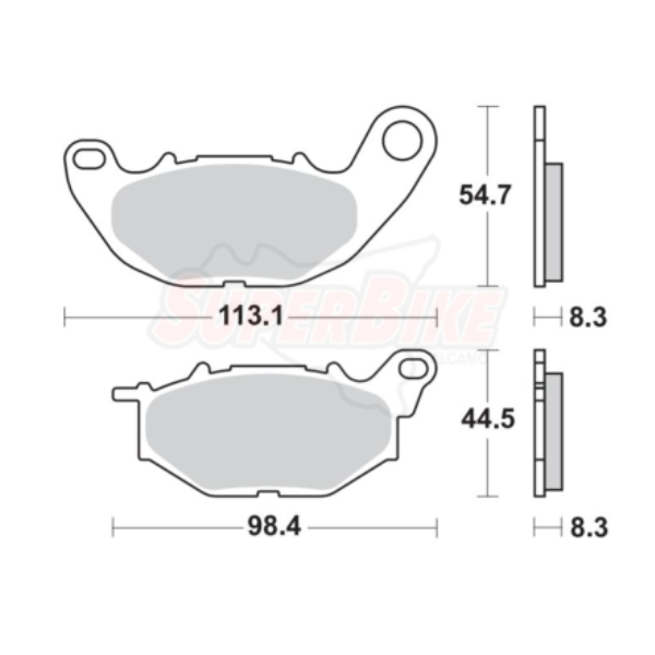 PASTIGLIE FRENO SEMI METALLICHE 968SM1 PASTIGLIE FRENO SEMI METALLICHE 968SM1