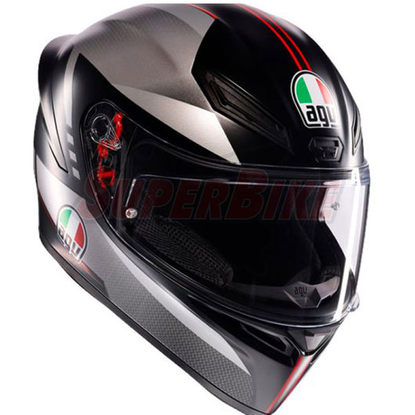 CASCO K1 COL 034 LAP MATT BLACK GREY RED