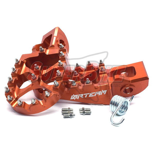 COPPIA PEDANE IN ERGAL KTM 125 SX (16-22) ARANCIONI